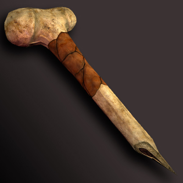 3d prehistoric bone knife model - Prehistoric Bone Knife... by The Freak Factory
